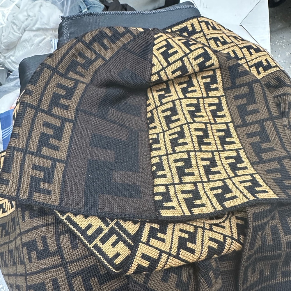 Authentic FENDI beanie and scarf